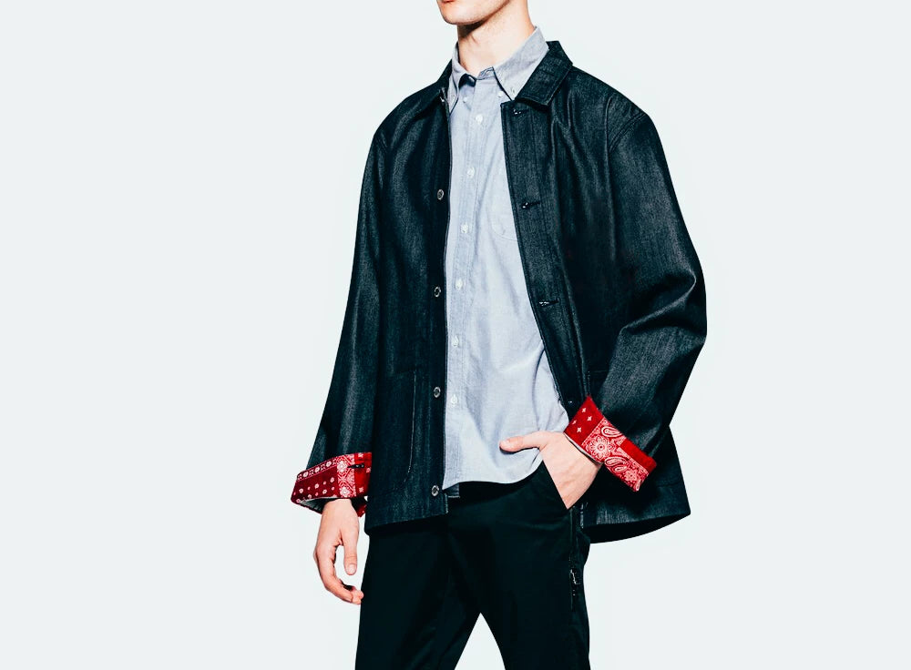 sophnet denim bandana button-up shirt