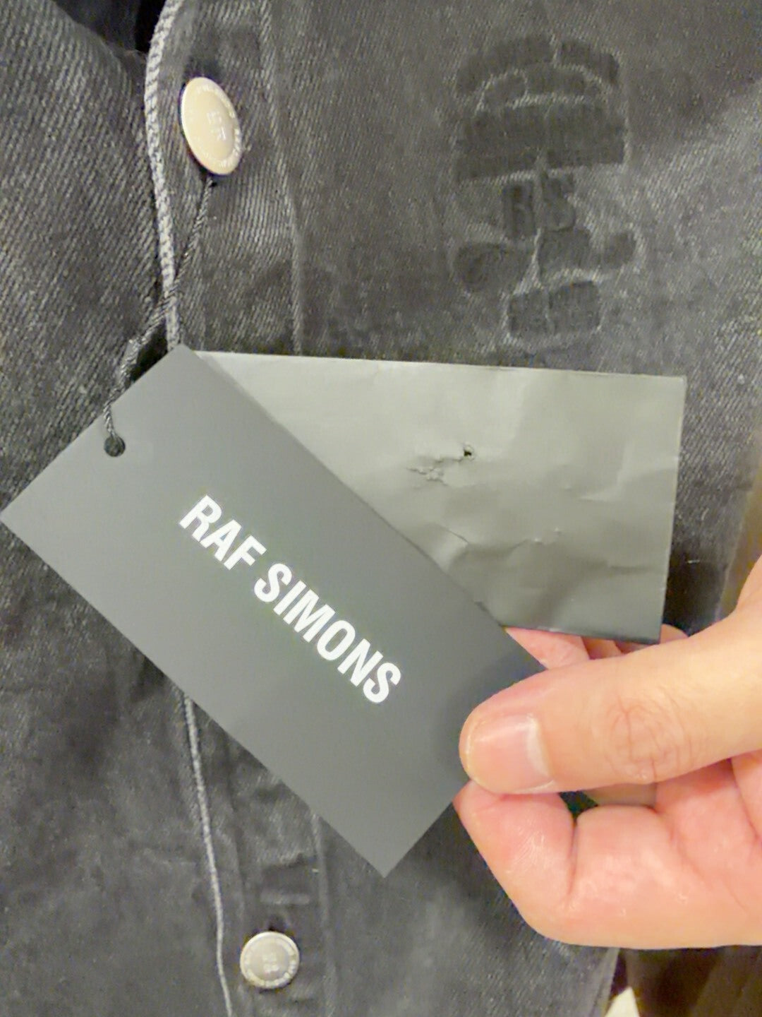Raf Simons Black Denim Shirt Size S
