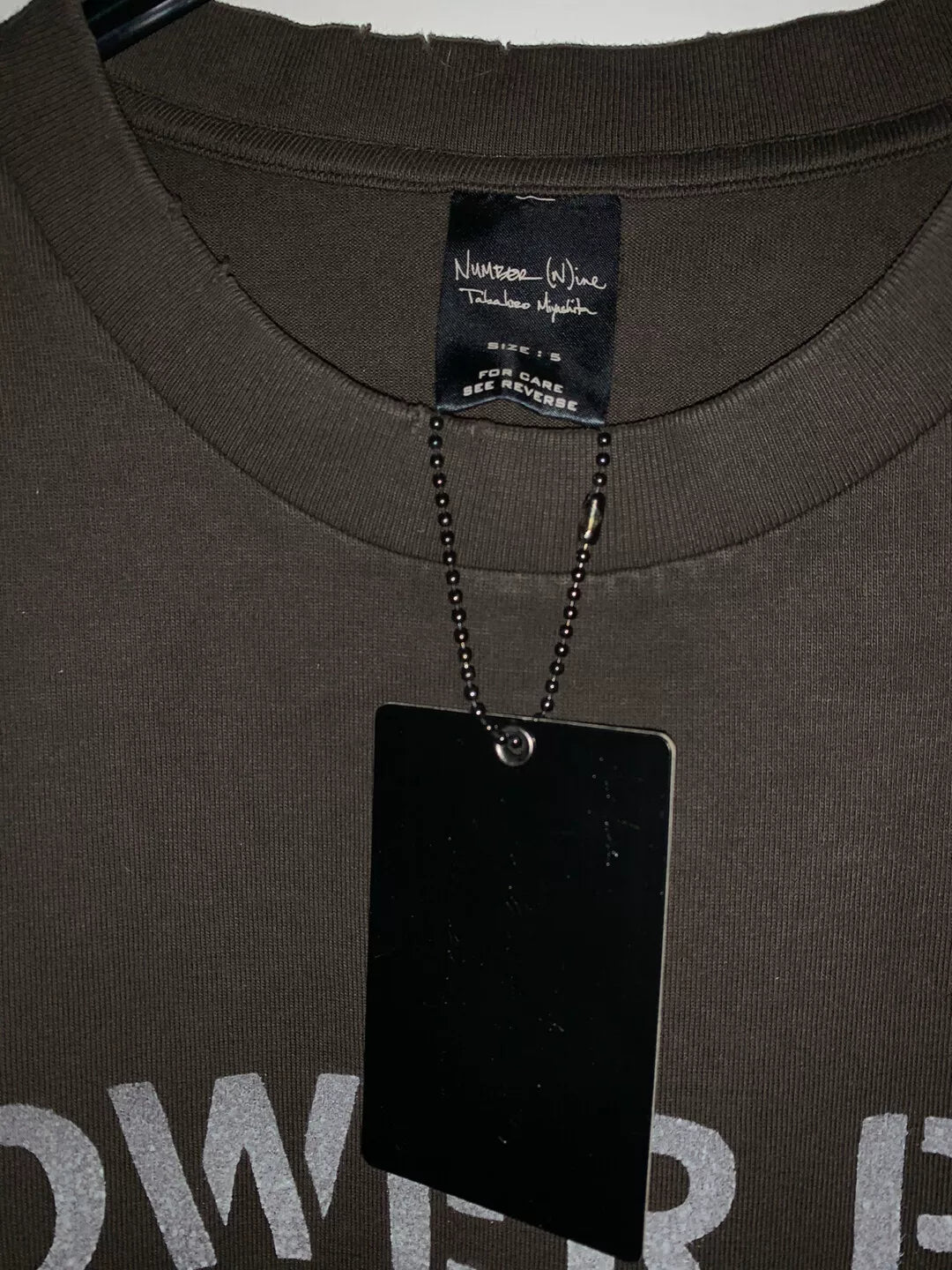 Number Nine 2004SS Washed Distressed Tee