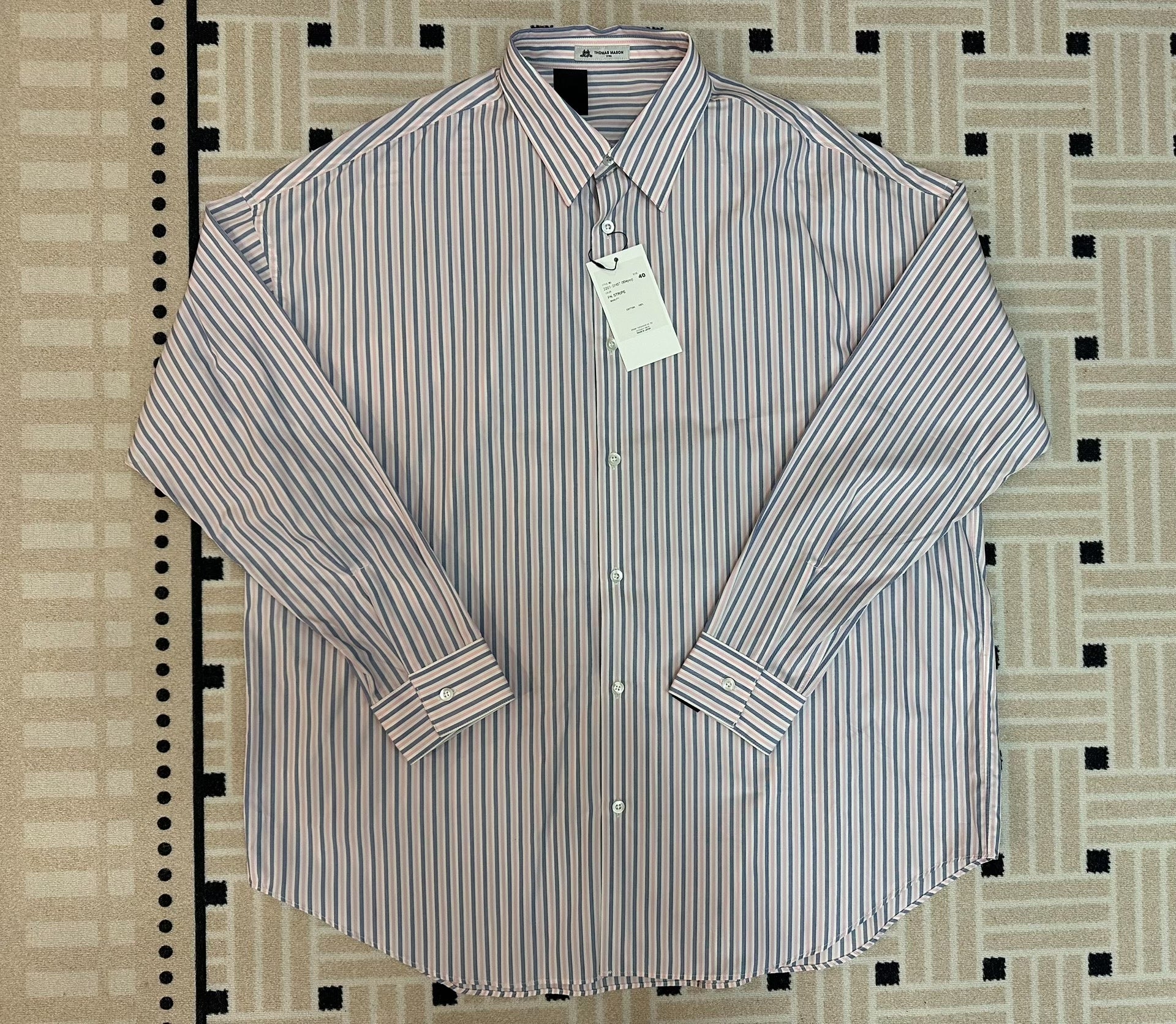 N.HOOLYWOOD x THOMAS MASON Pink Stripe Shirt