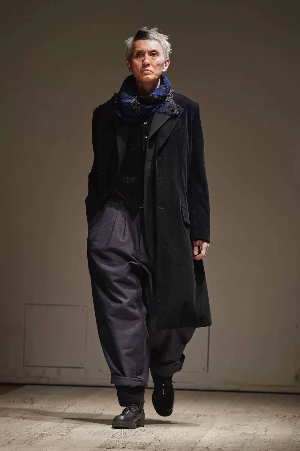Yohji Yamamoto Corduroy Coat with Scarf