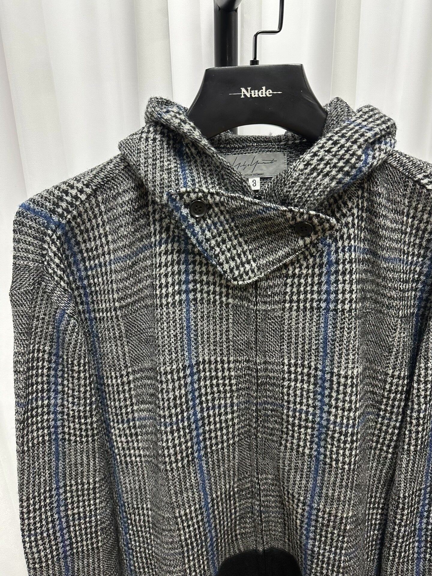 Yohji Yamamoto Wool Hooded Sweater Coat