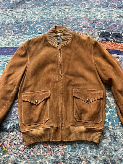 rrl deer skin leather jacket size M