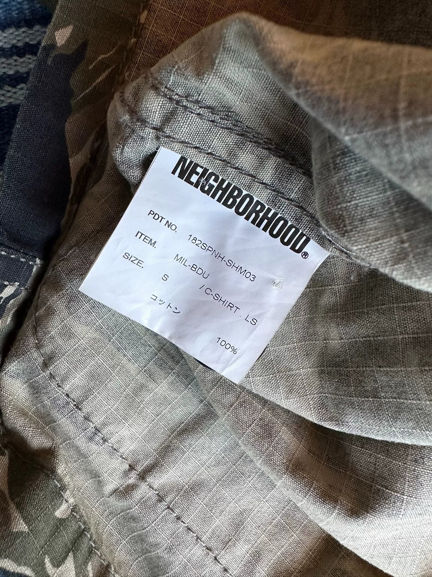 neighborhood camo military-style jacket