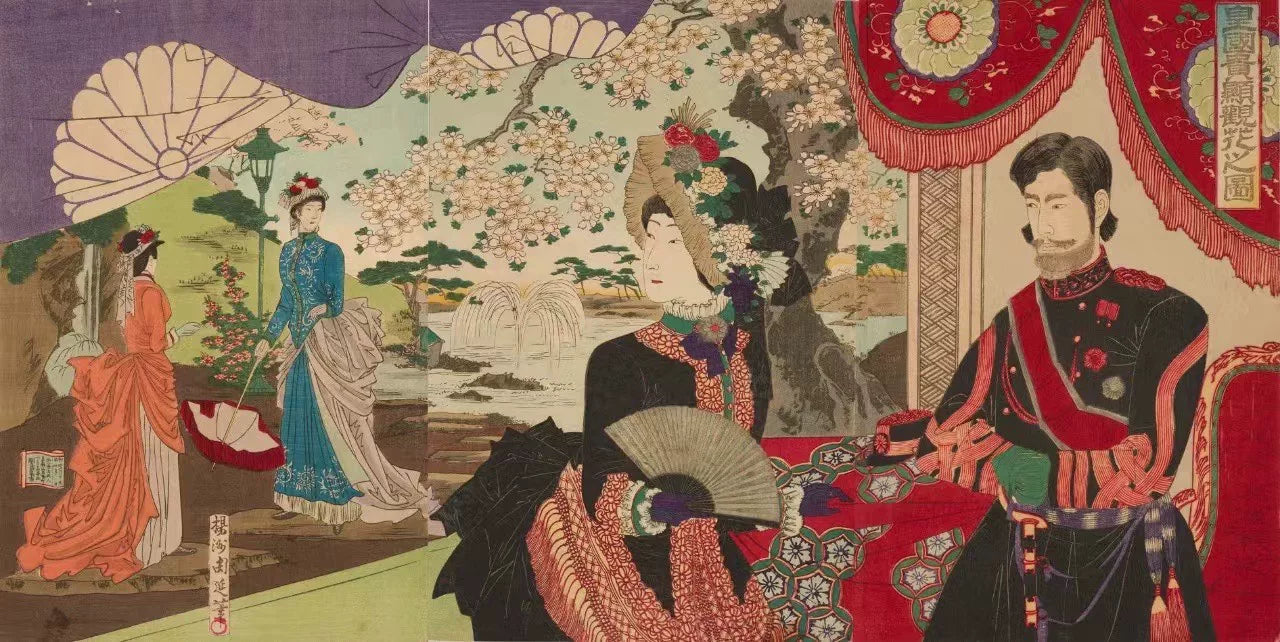 yohji yamamoto red patterned tie