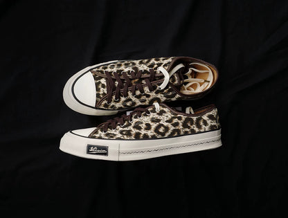 visvim skagway low leopard canvas shoes