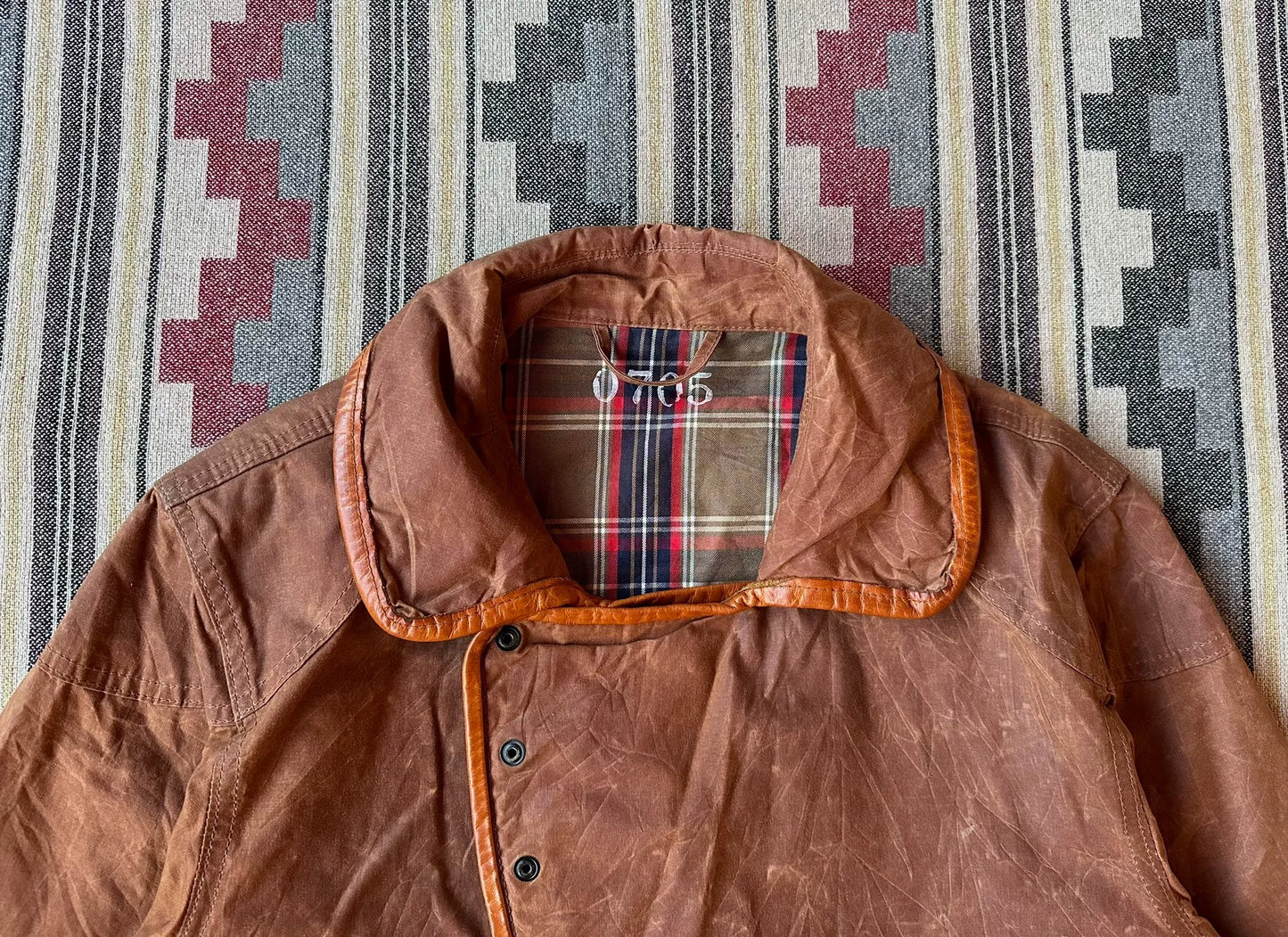 vintage kapital waxed fabric jacket