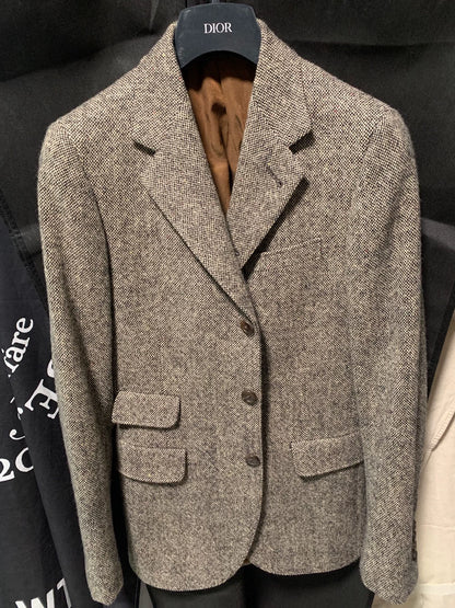 double rl cashmere blend thick blazer