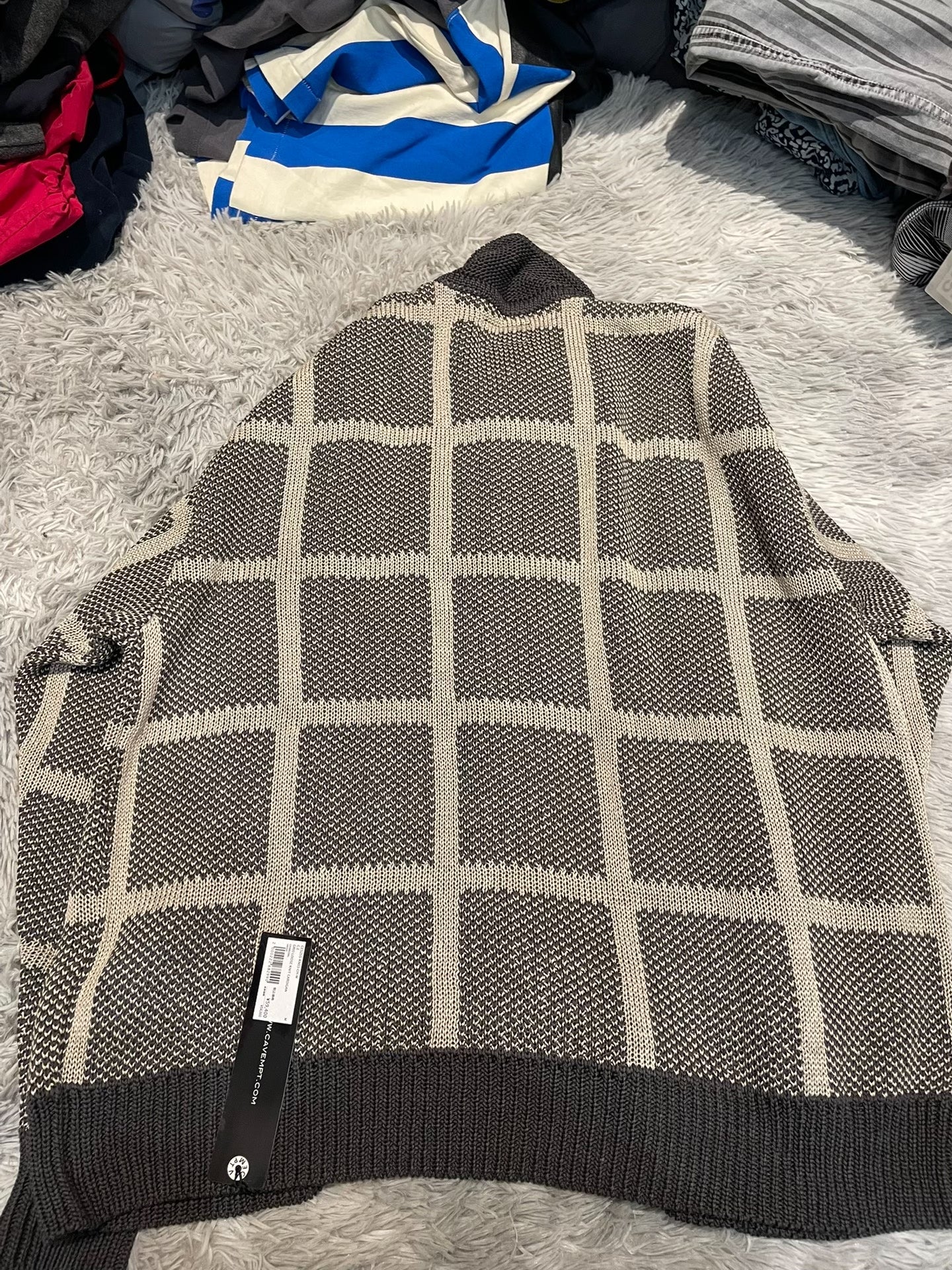 CAVEMPT Mesh Knit Sweater Coat