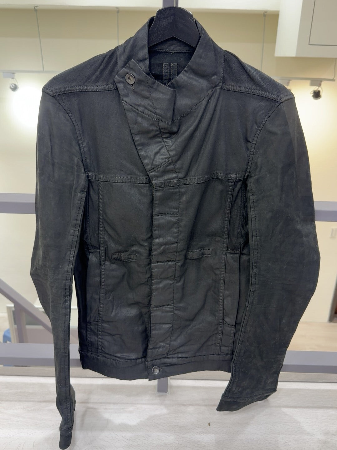 Rick Owens Black Asymmetrical Jacket