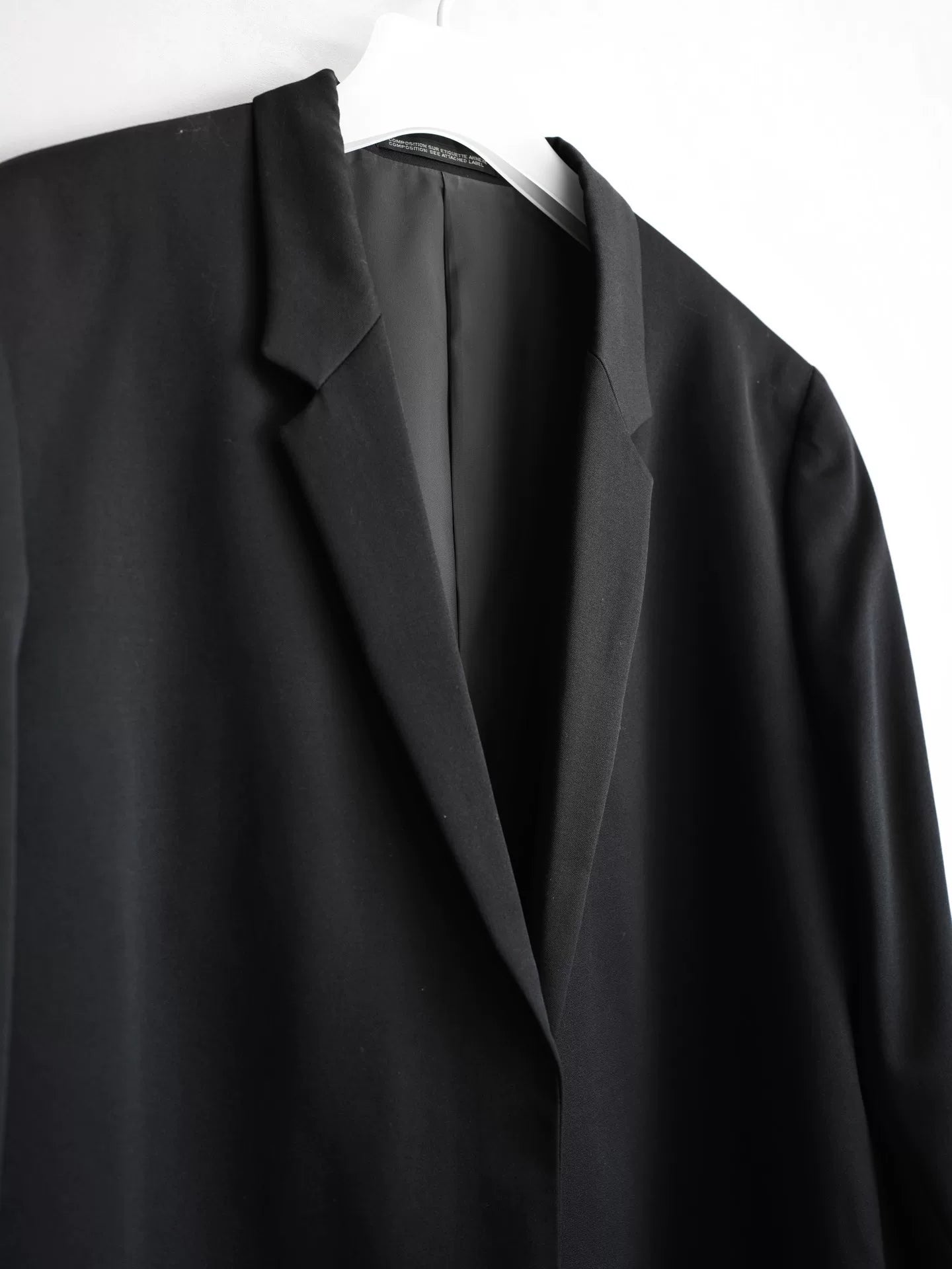 Yohji Yamamoto Black Long Coat Without Buttons
