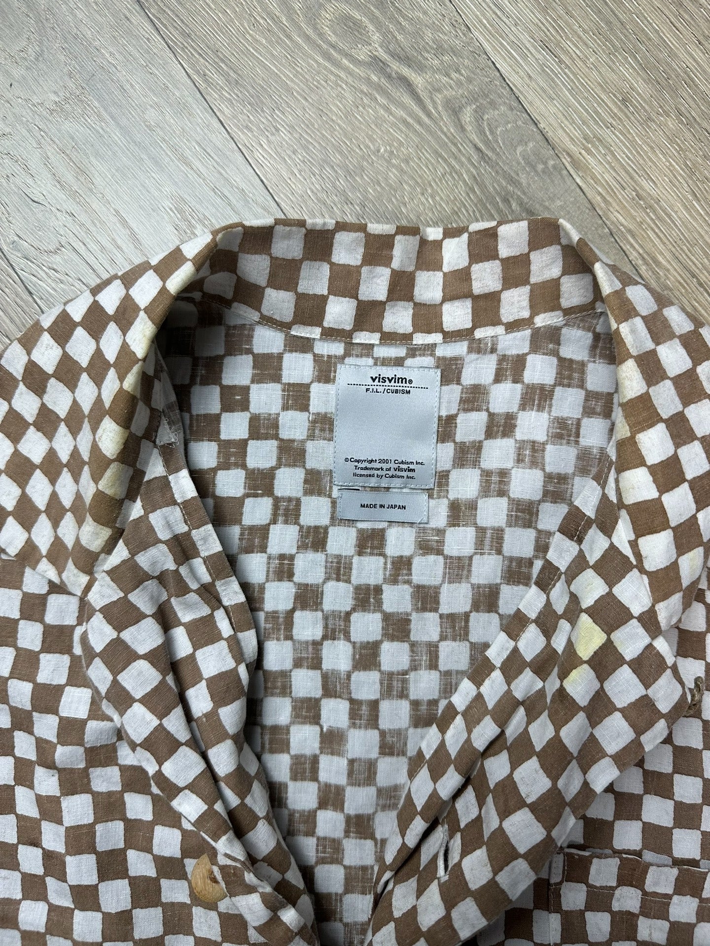 visvim duke checkerboard short sleeve shirt
