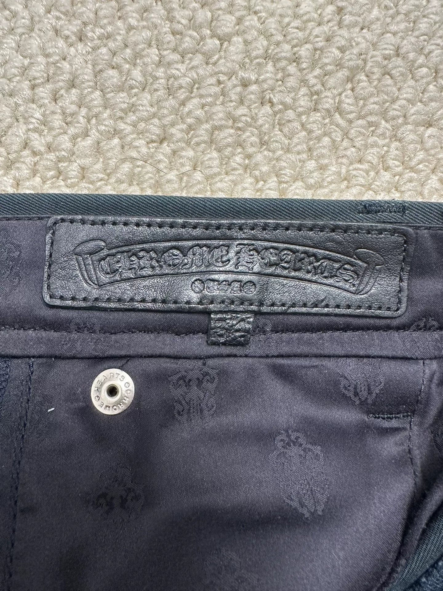 Chrome Hearts Cross Patchwork Black Chino Cargo Pants