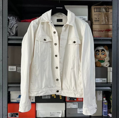 Saint Laurent SS22 White Denim Jacket Men