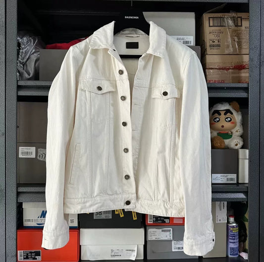 Saint Laurent SS22 White Denim Jacket Men