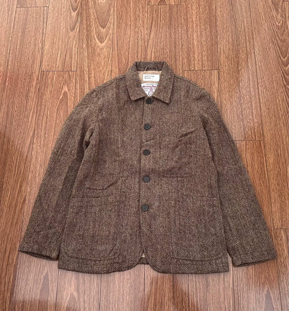universal works harris tweed jacket s size