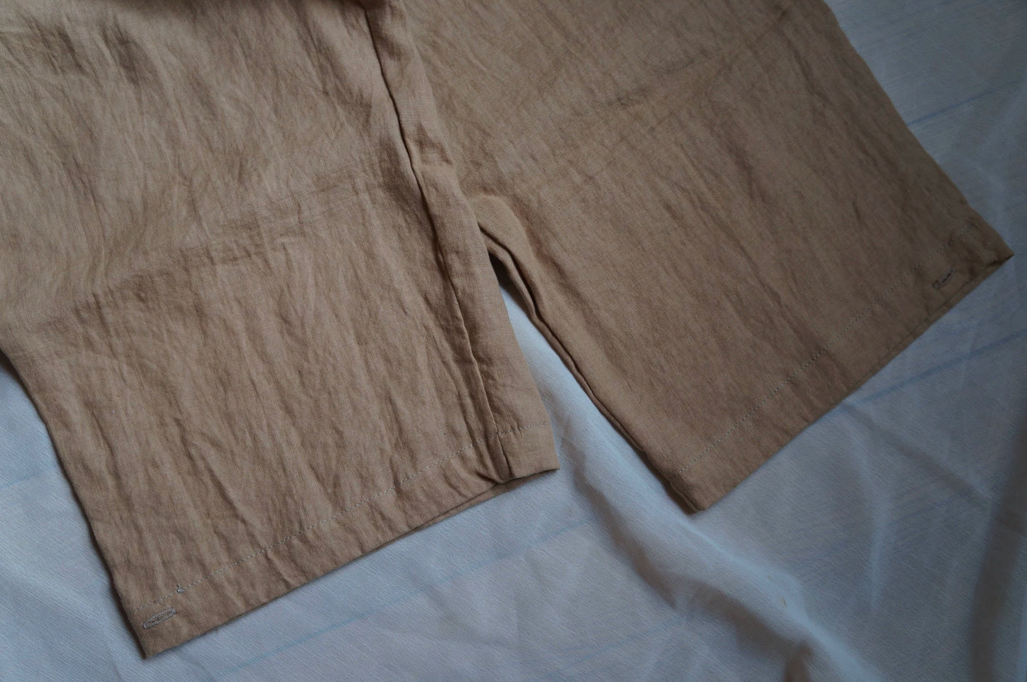 ZEO Men's Linen Wide-Leg Cropped Pants