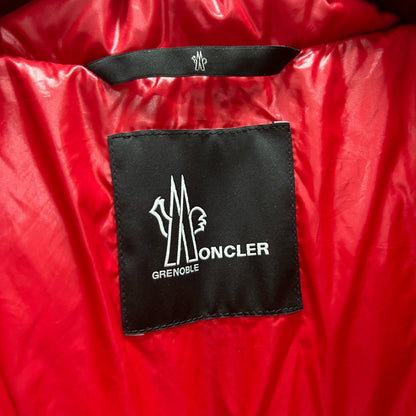 moncler red and white puffer jacket