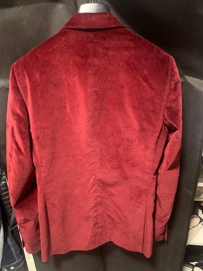 gucci red velvet suit size 46
