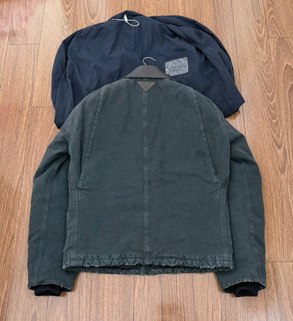 PRADA Canvas Jacket with Leather Accents