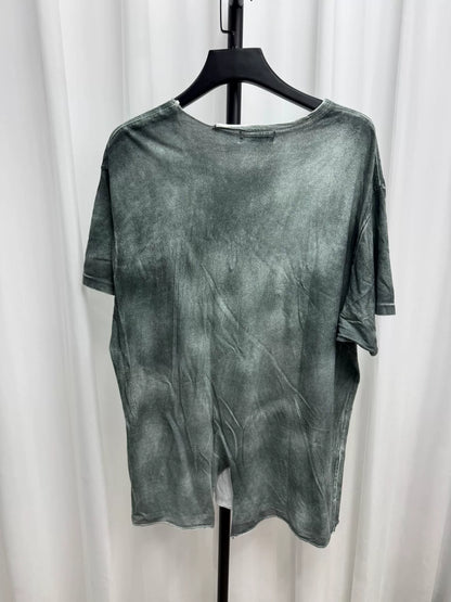 yohji yamamoto tie-dye short sleeve shirt