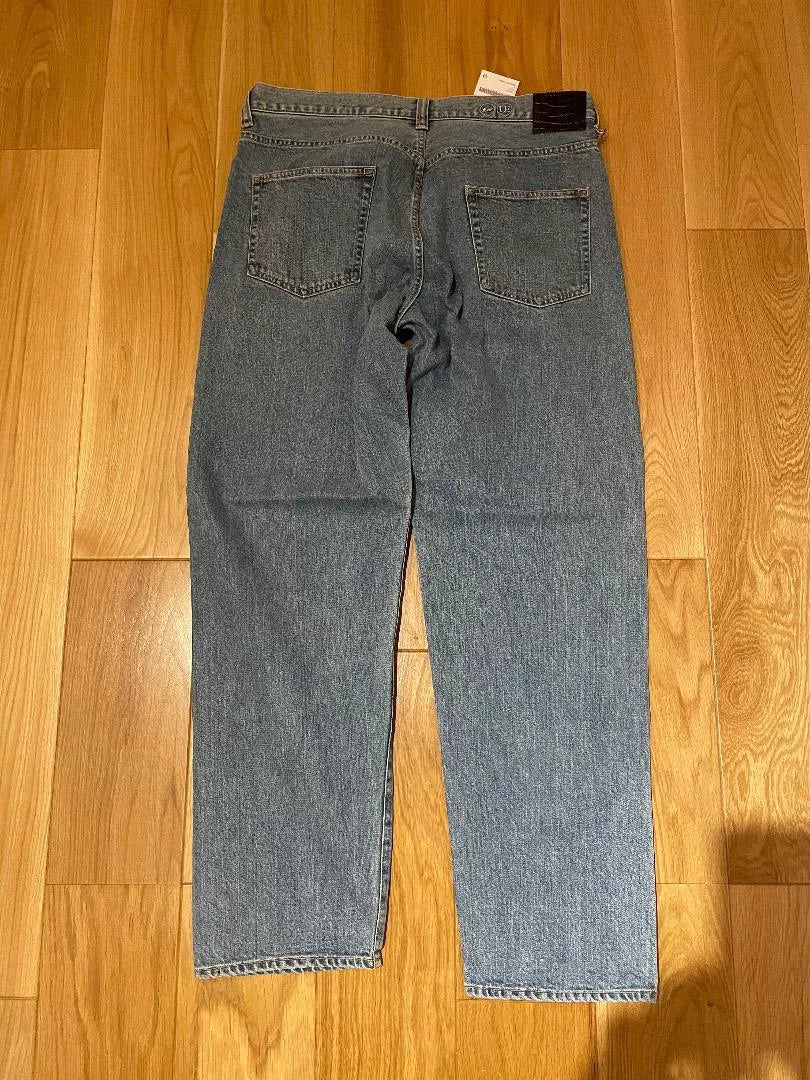 washed denim wide pants by uniform experiment