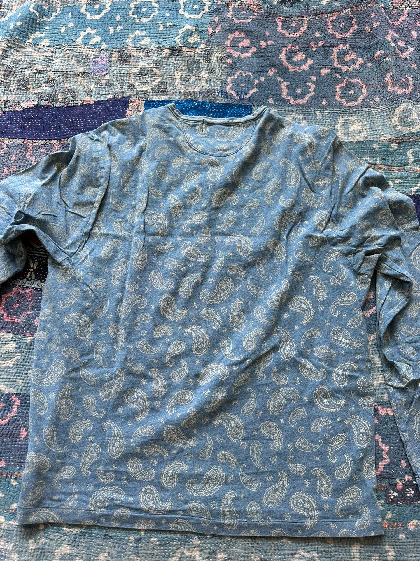 ralph lauren paisley print long sleeve tee