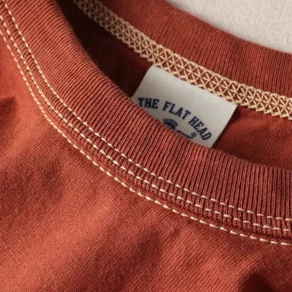 THE FLAT HEAD Vintage Print Short Sleeve T-shirt