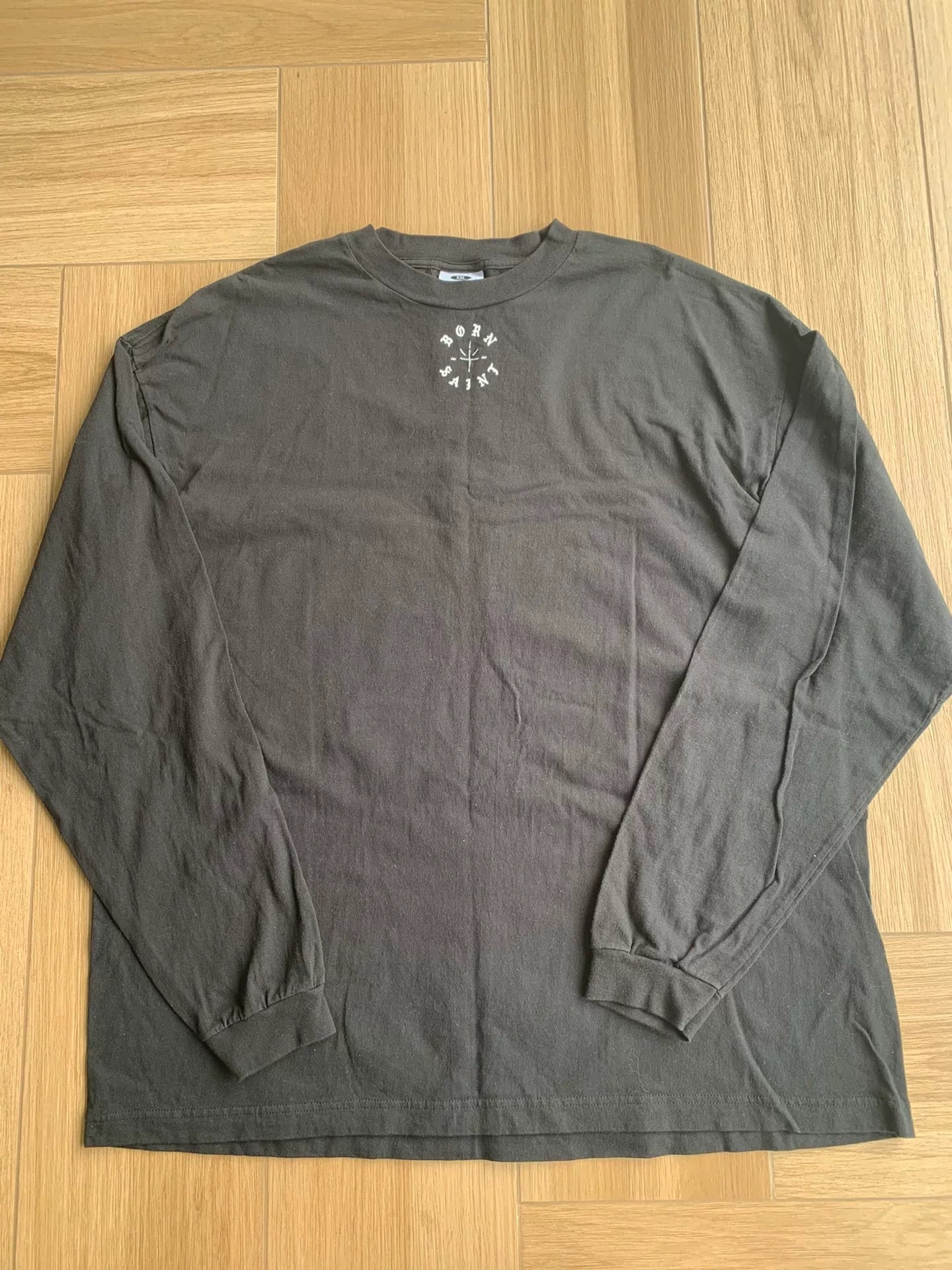 saint michael long sleeve t-shirt in black