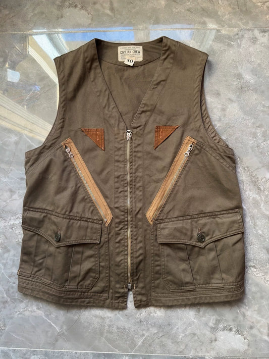 Freewheelers Flight Vest in Olive Green