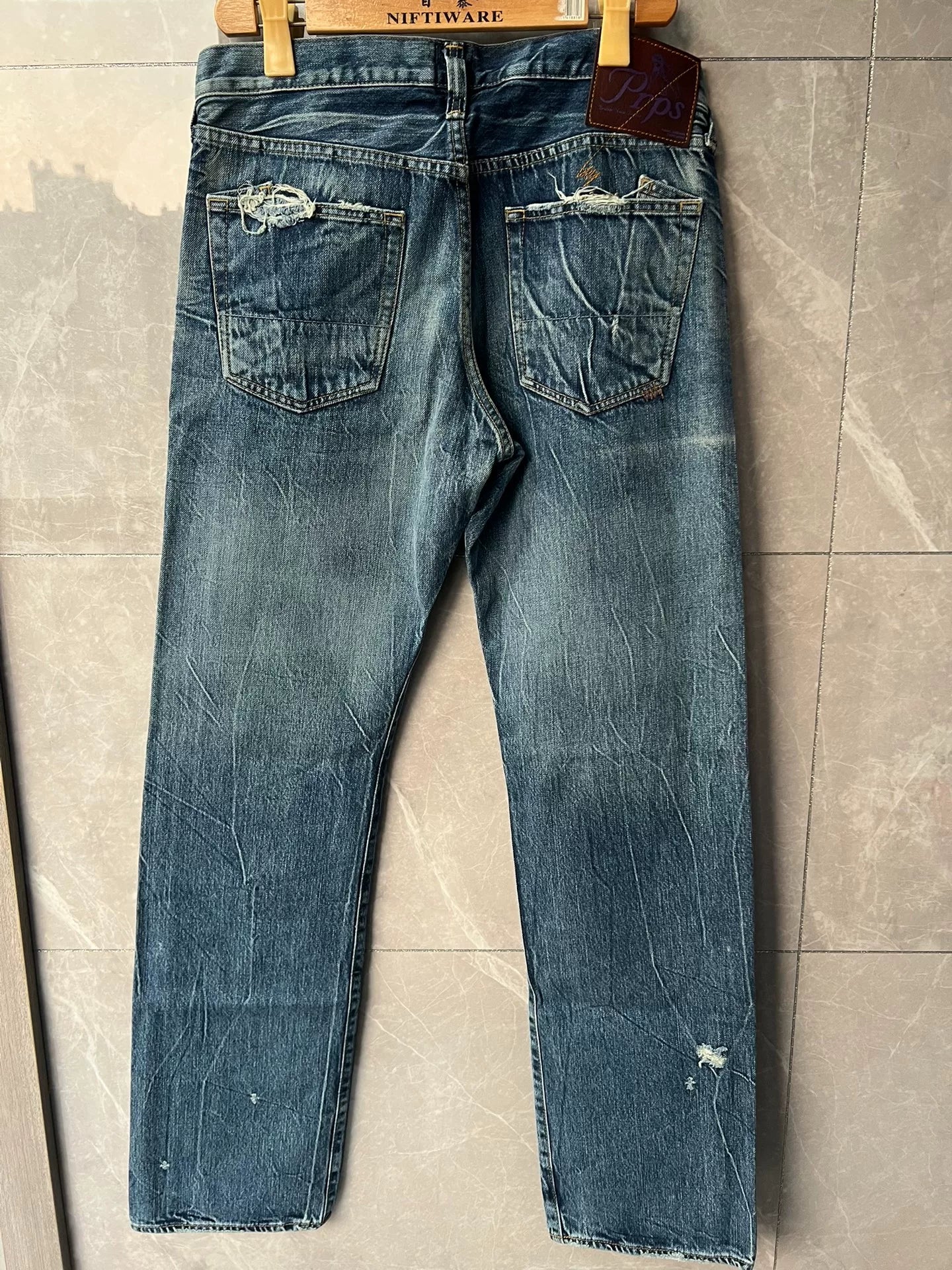 Prps Blue Distressed Denim Sample Jeans