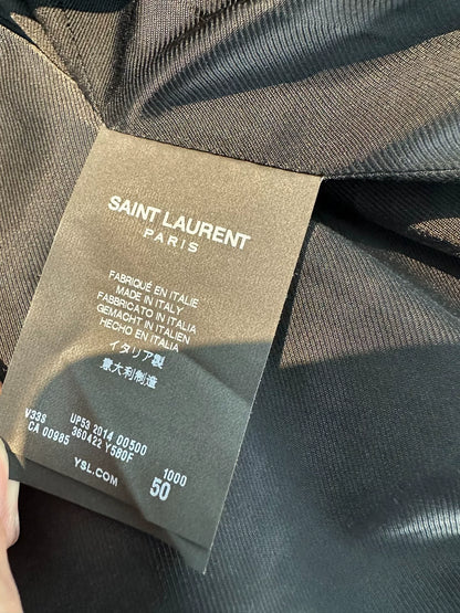 Saint Laurent Black Lambskin Wool Jacket