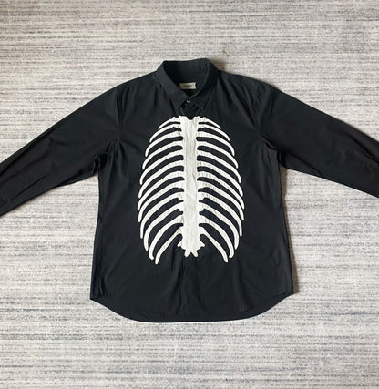 Undercover Skeleton Embroidered Long Sleeve Shirt