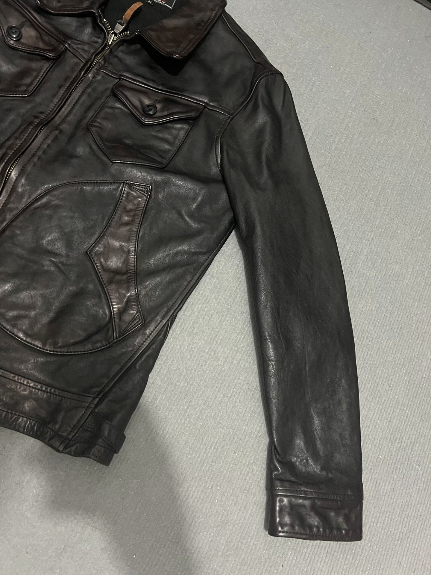 Men's Leather Jacket XL Size
