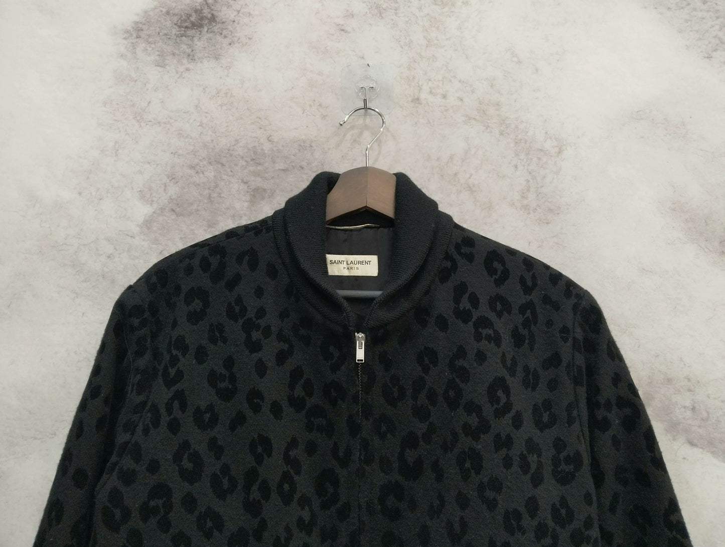 Saint Laurent Leopard Print Bomber Jacket