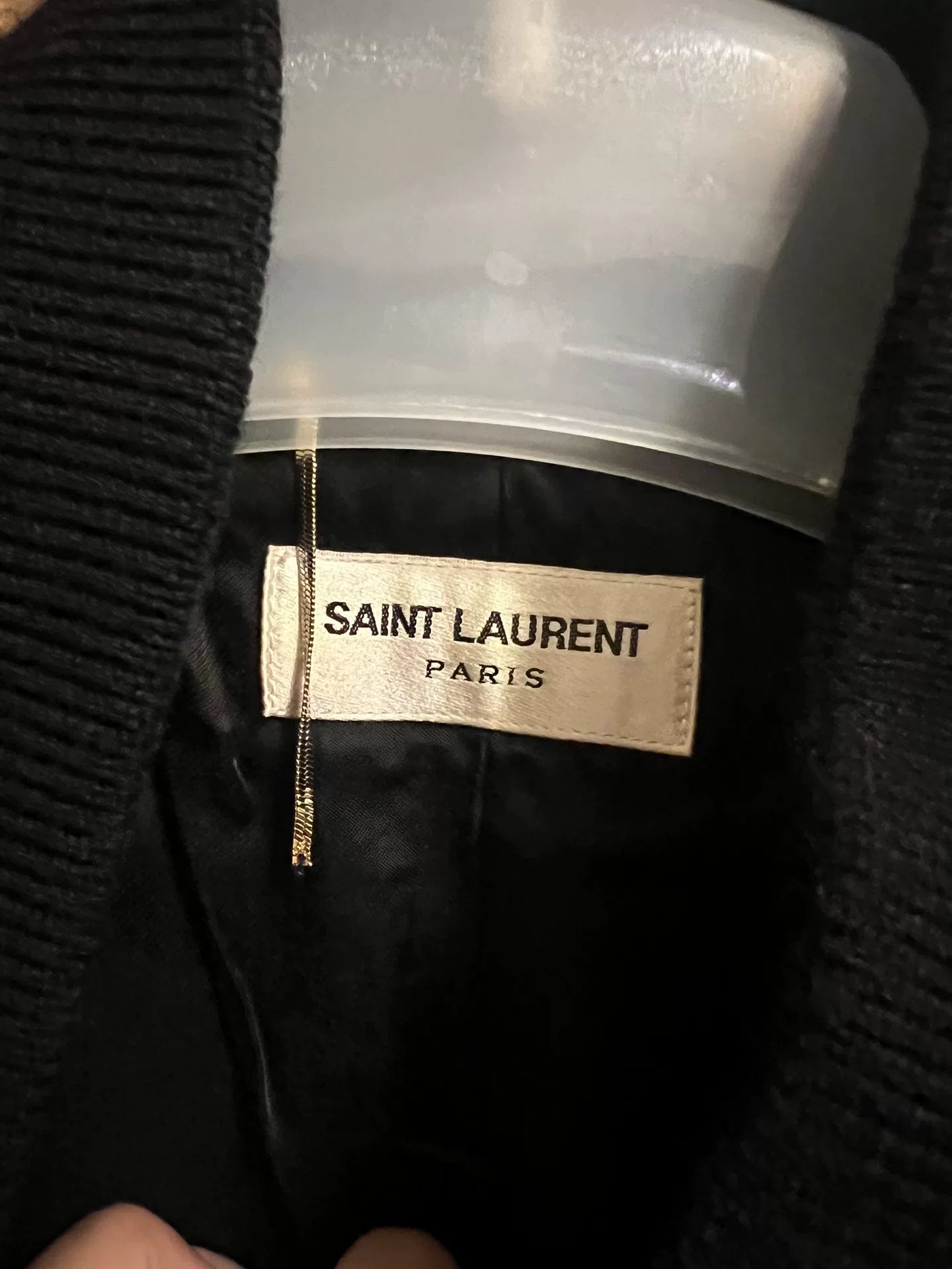 Saint Laurent Black Baseball Jacket