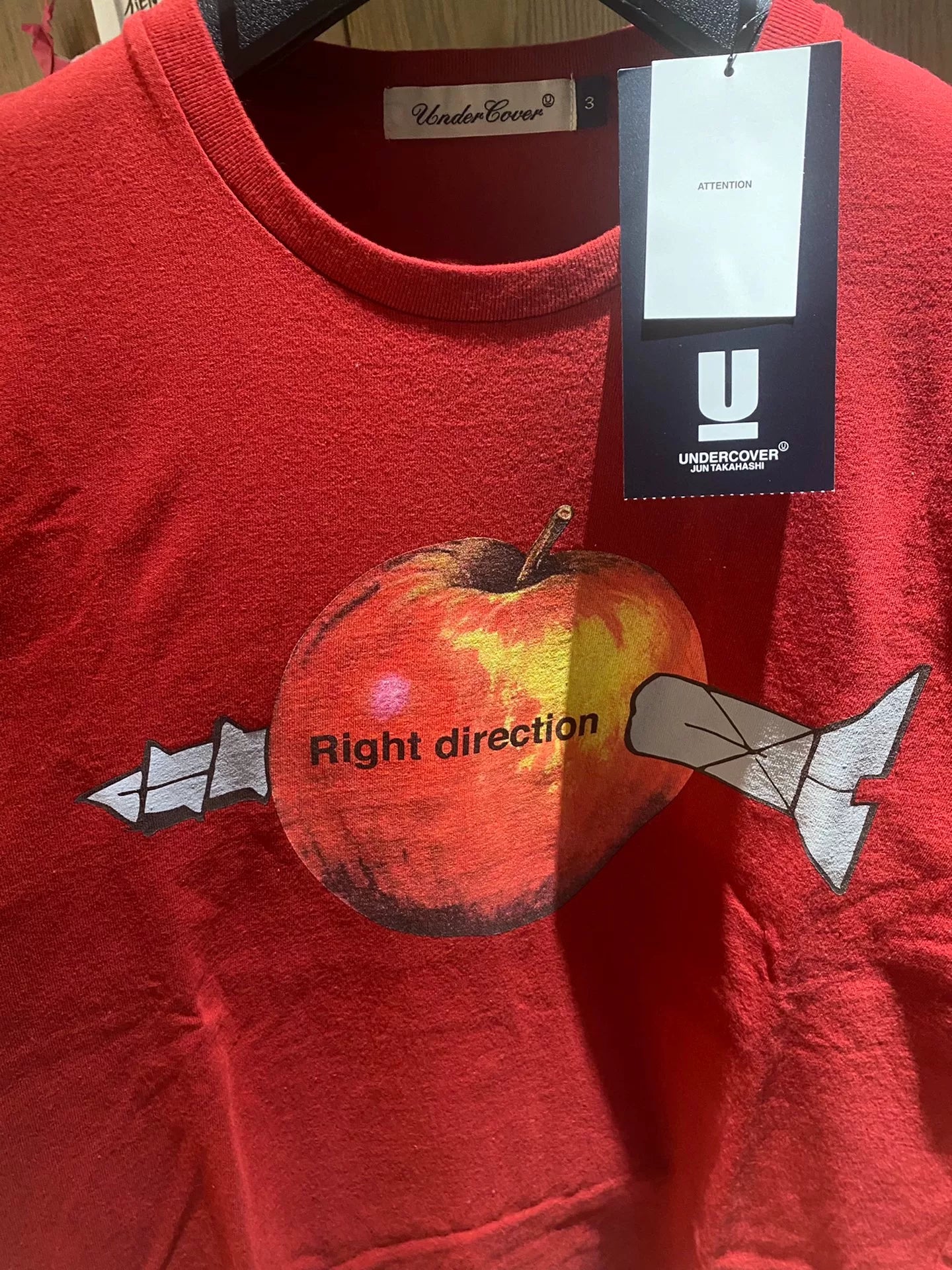 Undercover 18ss Red Apple Nail Tee