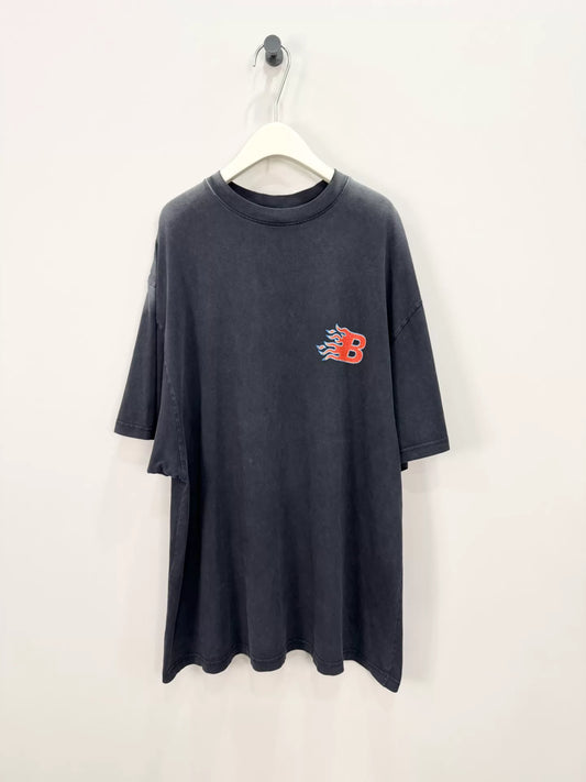 vintage balenciaga flame print tee