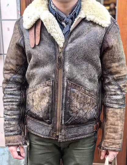RRL B3 Shearling Leather Jacket