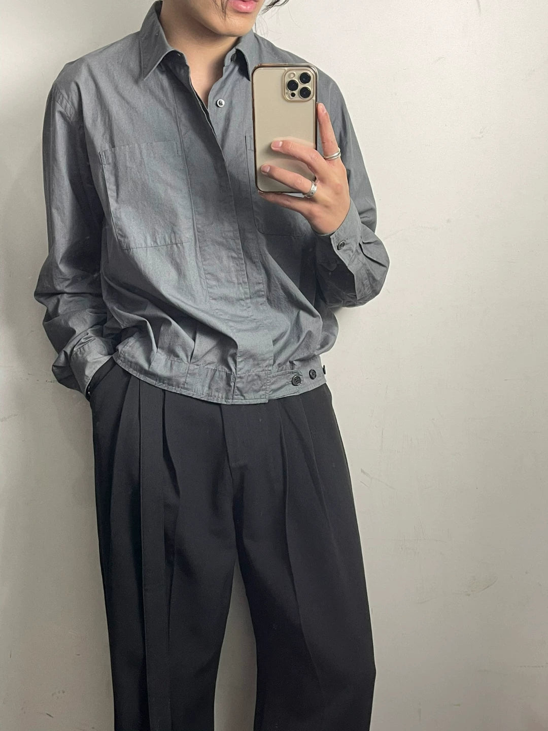 Dries Van Noten Boxy Cotton Jacket Shirt