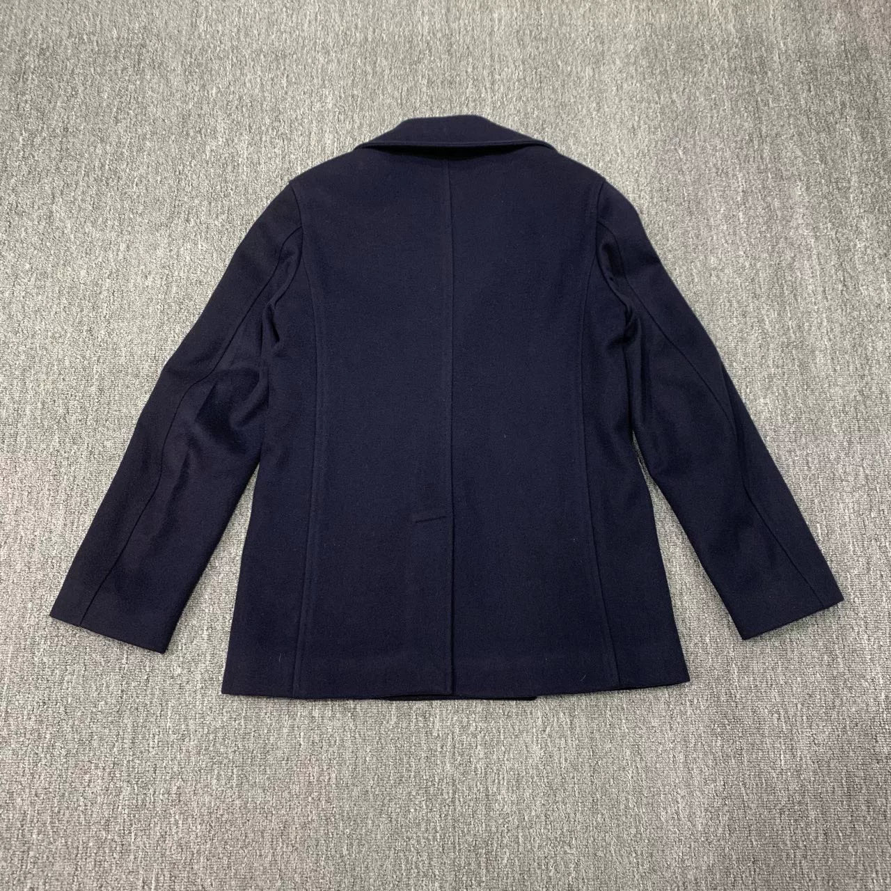 navy double-breasted wool coat by Gucci