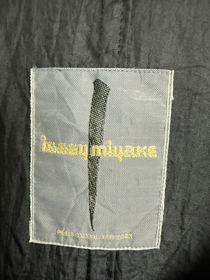 issey miyake 80s oversized black coat