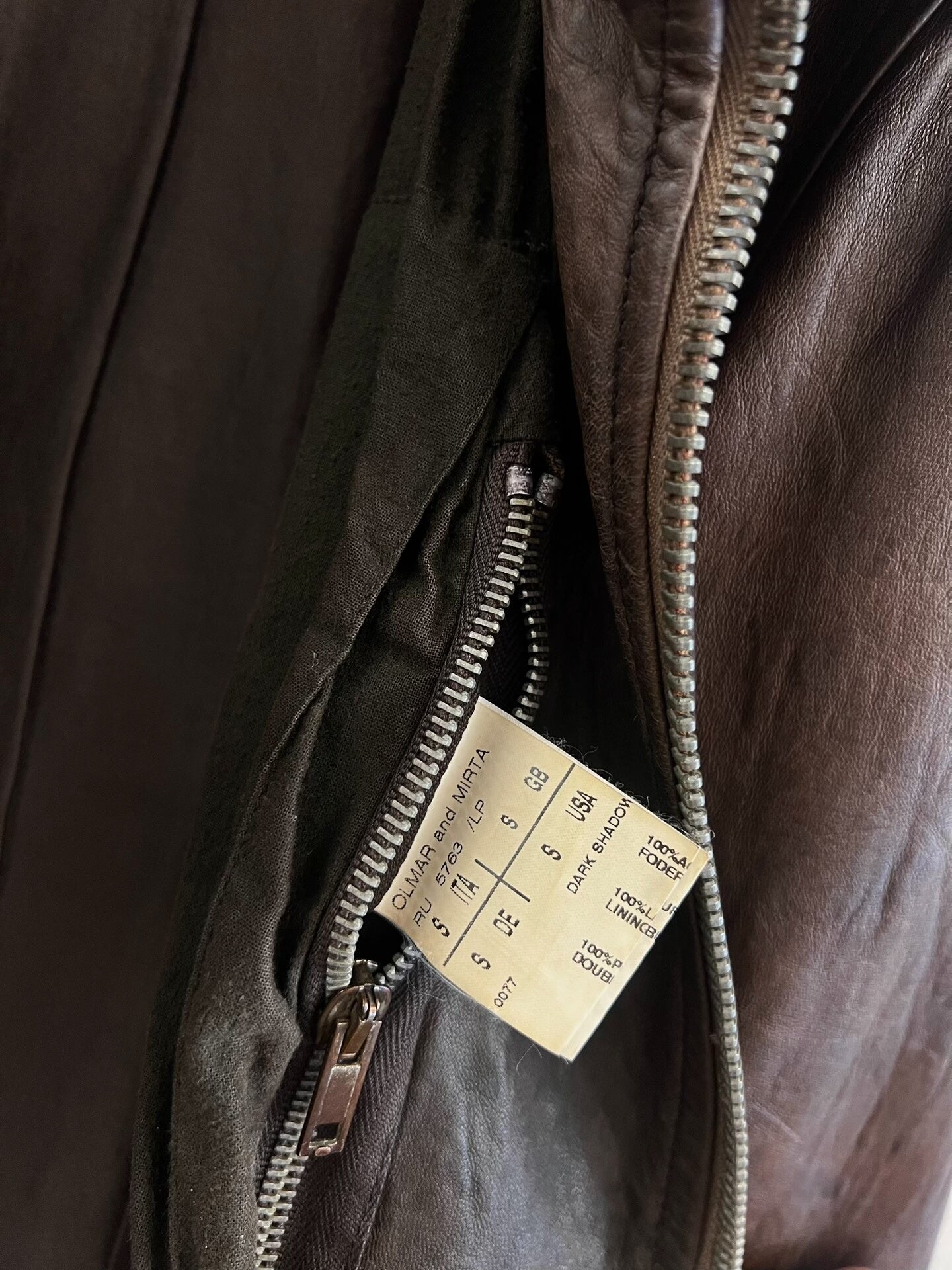 Rick Owens High Neck Leather Jacket