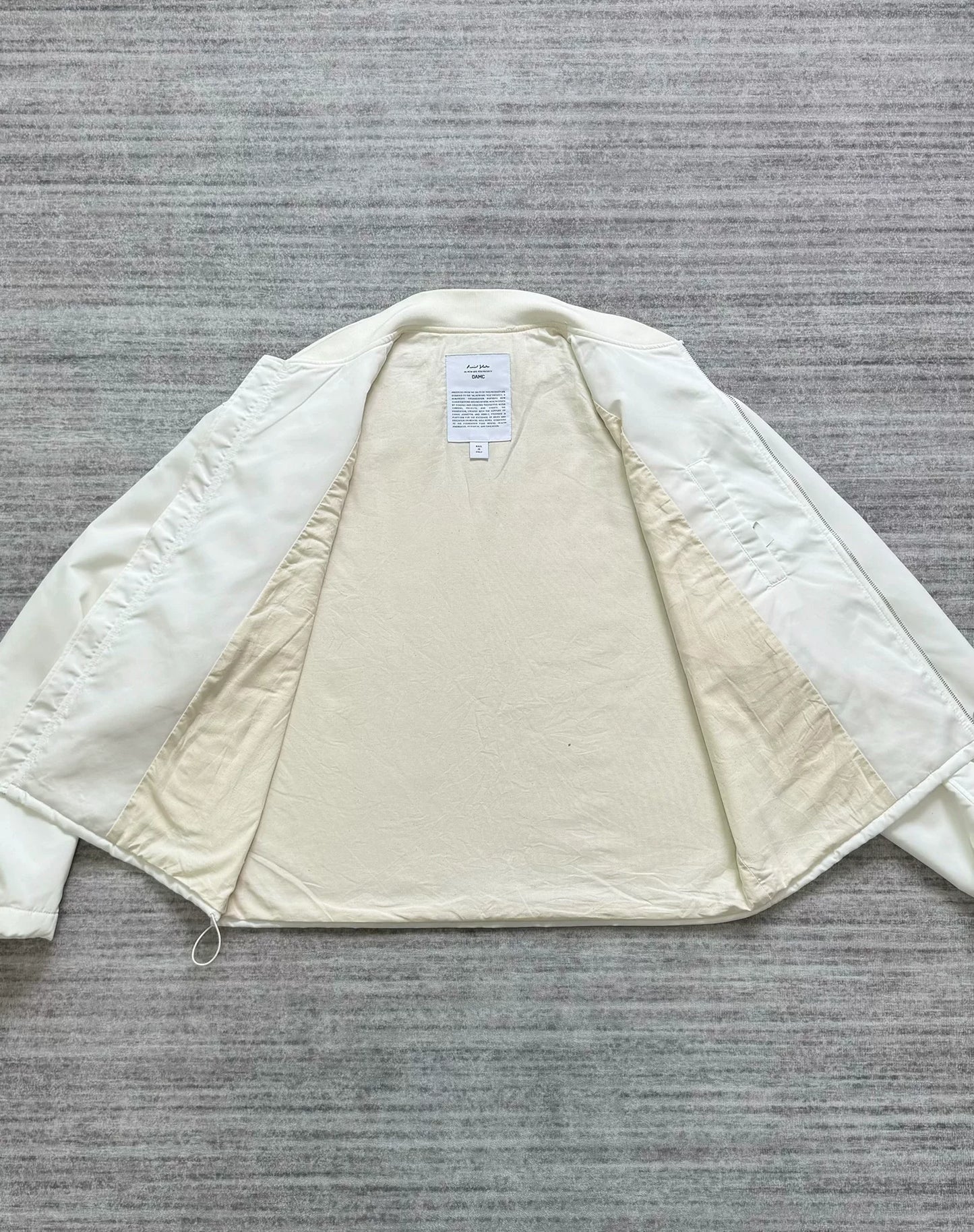 white patch bomber jacket by OAMC