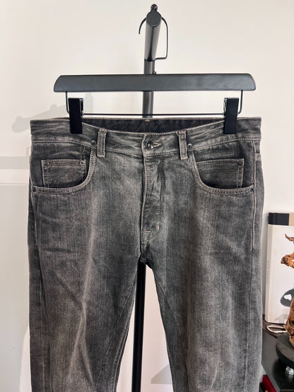 Rick Owens Drkshdw Washed Distressed Cropped Jeans 31