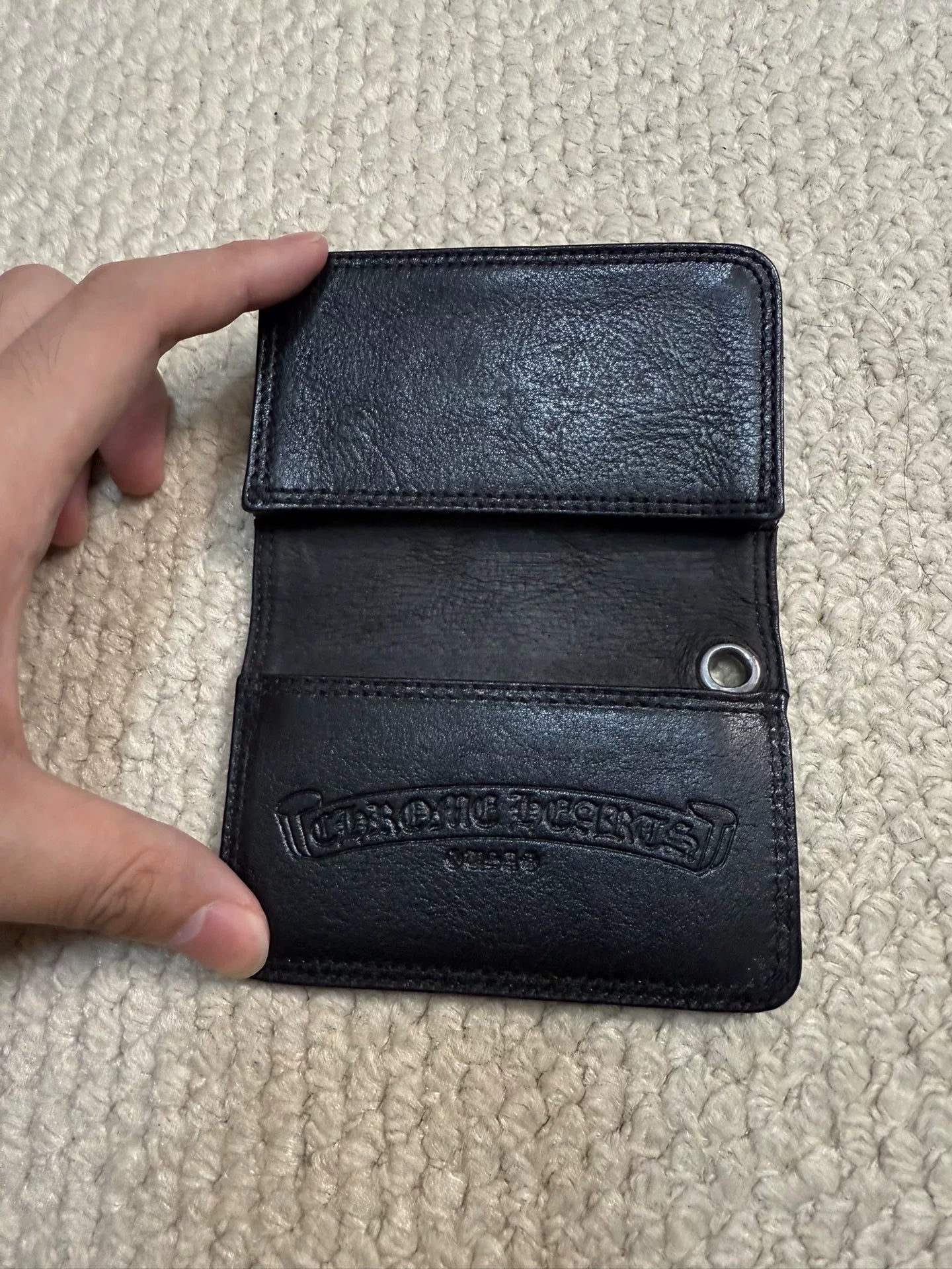 Chrome Hearts Cross Leather Card Wallet