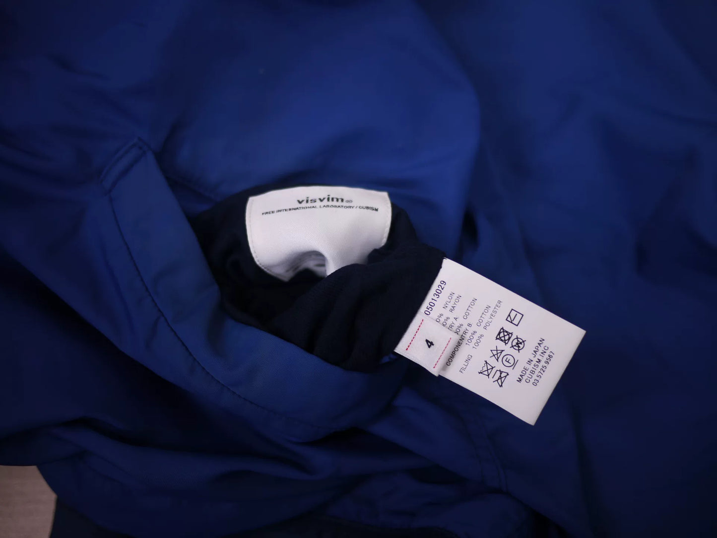 visvim iris jacket in navy blue