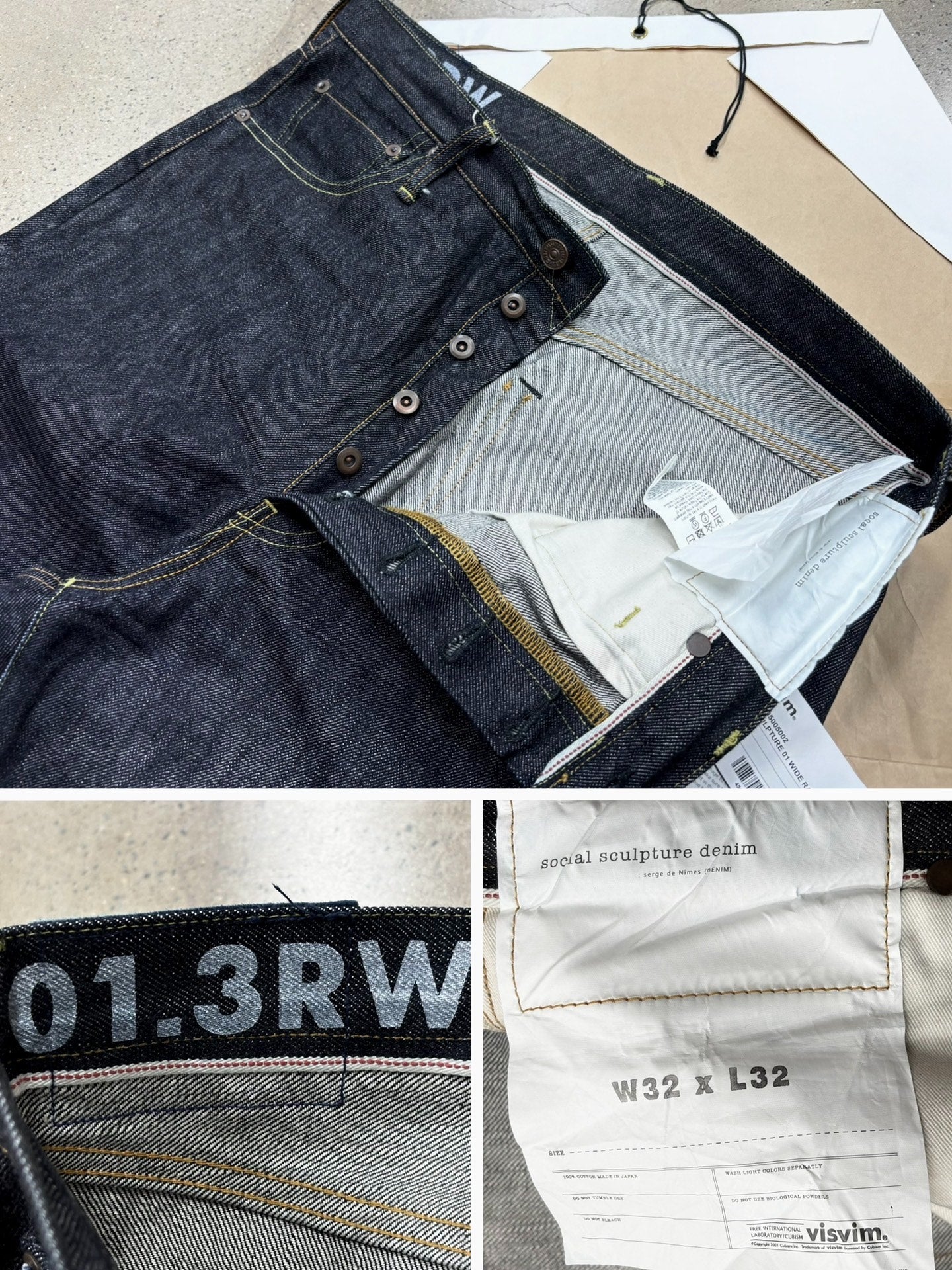 Visvim 25ss Sculpture 01 Wide Raw Denim