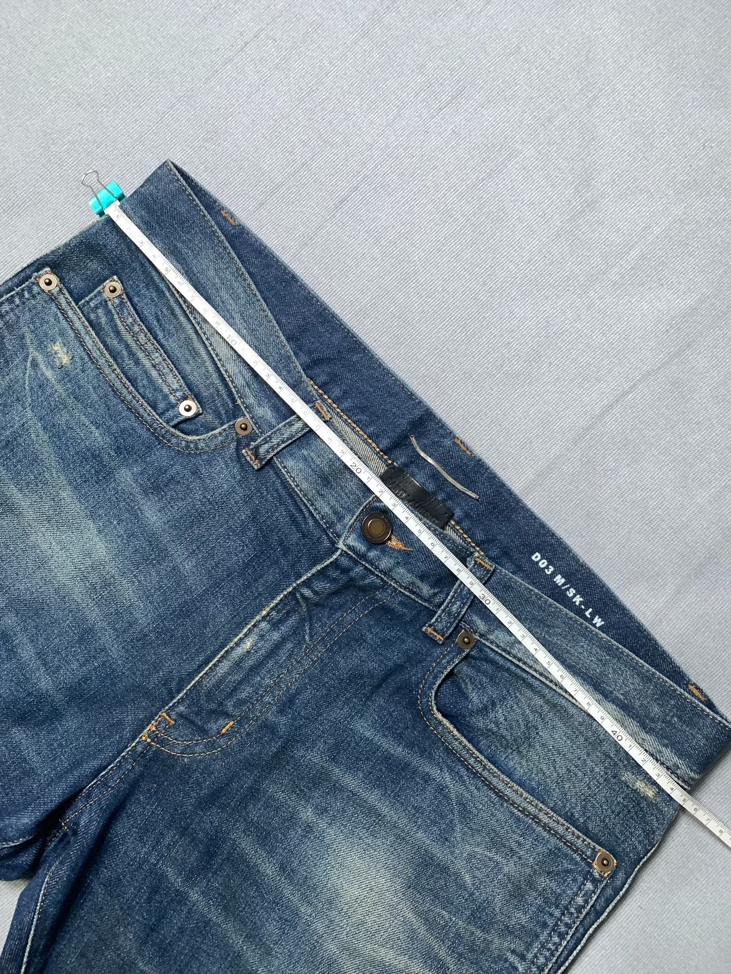 Saint Laurent Ripped Slim Low-Rise Jeans