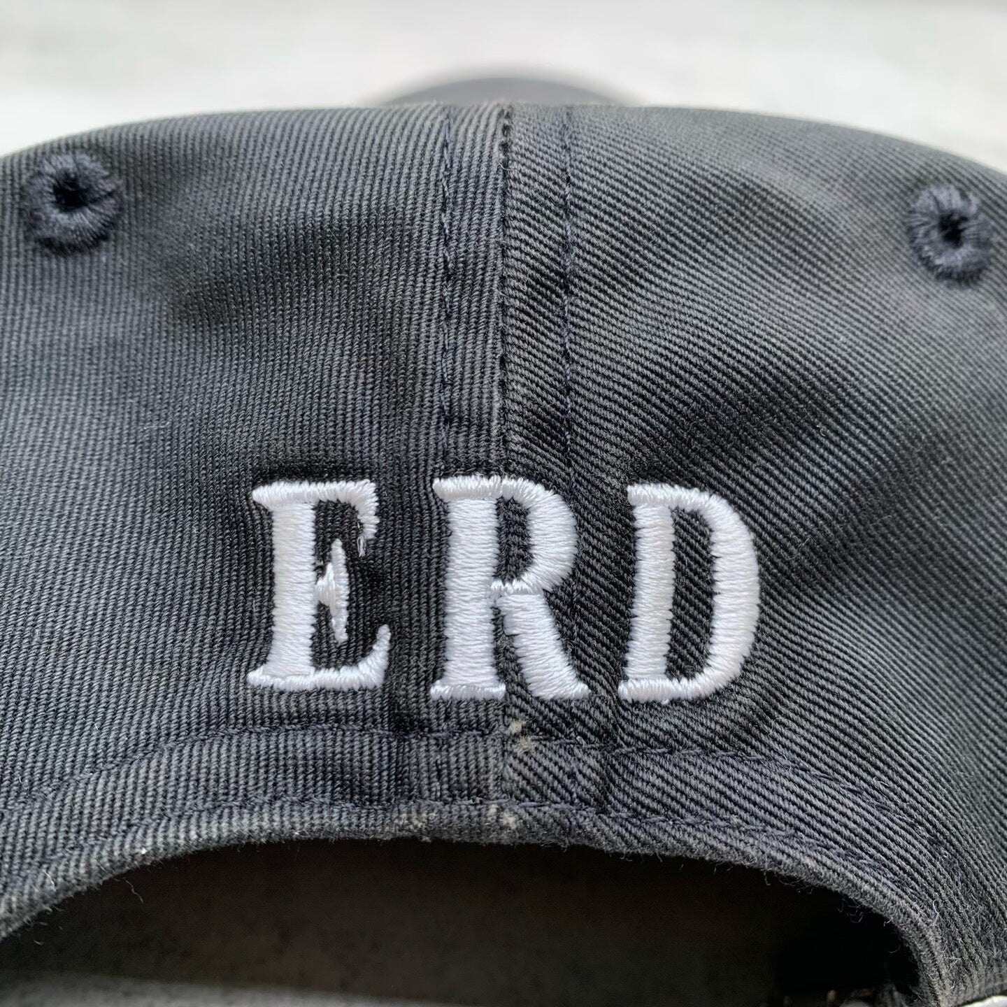 black embroidered duckbill cap by erd